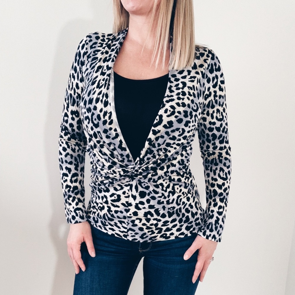 Snow Leopard Long Sleeve Top